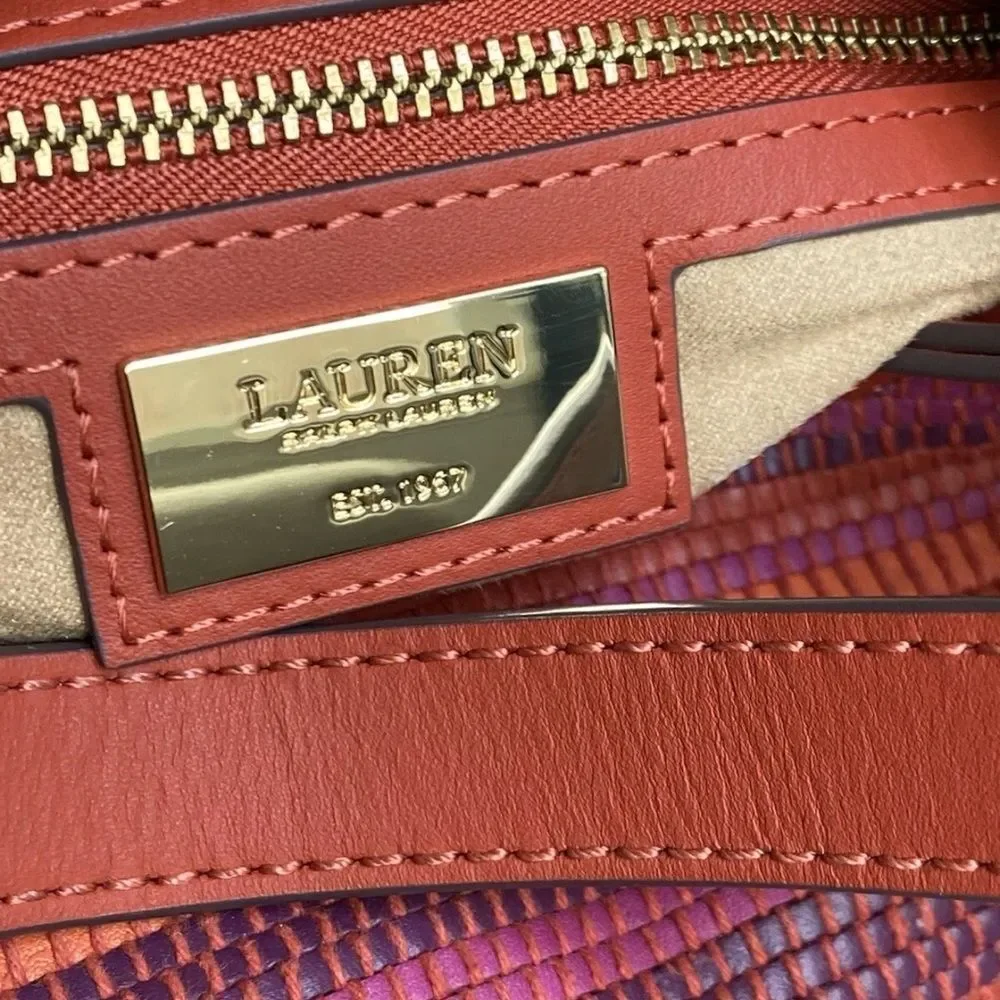 Ralph Lauren Striped Small Kassie Convertible Bag womens